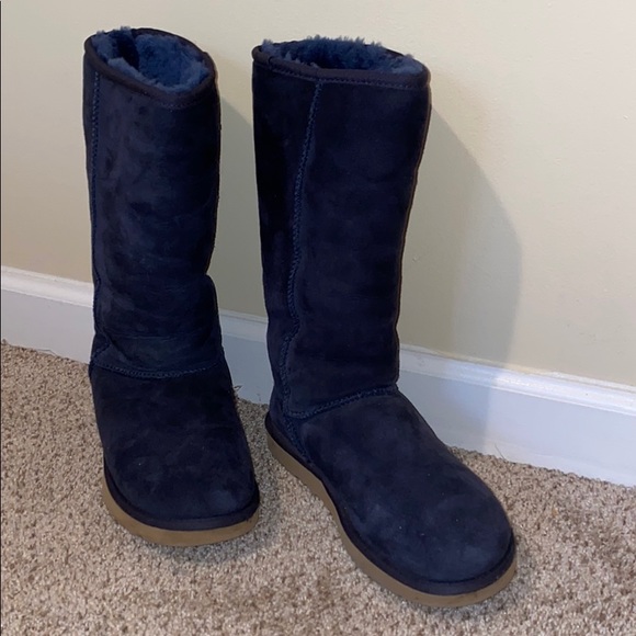 tall navy uggs